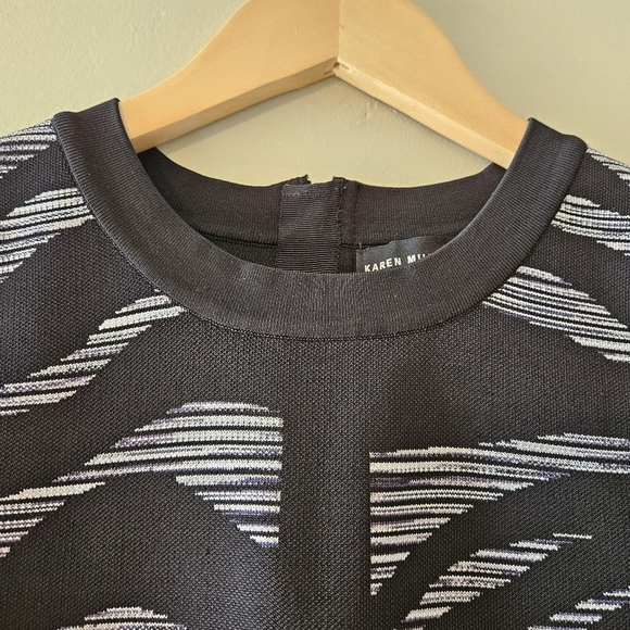 Karen Millen Bandage Bodycon Zebra Print Sleeveless Mini Dress Black Grey Size S - Picture 5 of 16